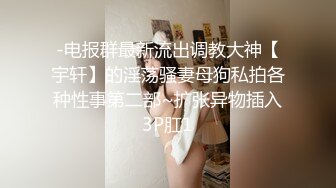 -电报群最新流出调教大神【宇轩】的淫荡骚妻母狗私拍各种性事第二部~扩张异物插入3P肛1